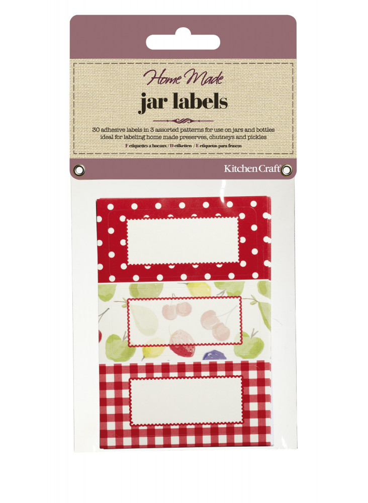 Home Made Pack of 30 Jam Jar Labels - Orchard