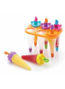 KitchenCraft Set of 6 Umbrella Lolly Makers With Stand