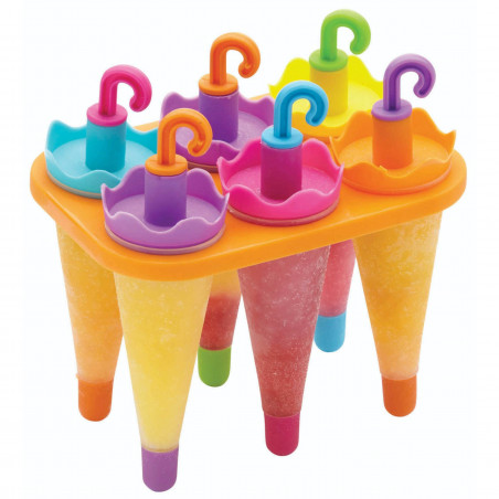 KitchenCraft Set of 6 Umbrella Lolly Makers With Stand