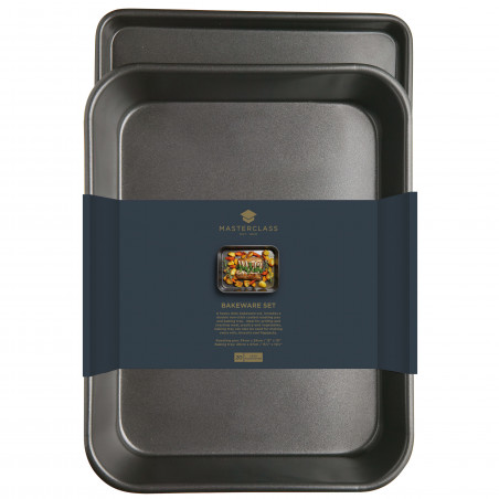MasterClass Twin Pack - Non-Stick Roasting Pan and Oven Tray