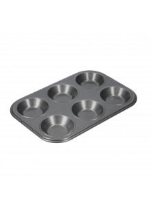 MasterClass Non-Stick 6 Hole Shallow Baking Pan