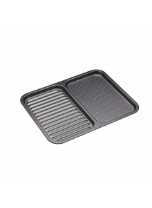 MasterClass Non-Stick 2-in-1 Divided Crisping Tray / Ridged Baking Tray