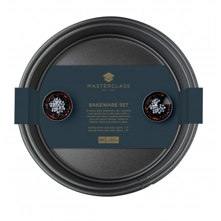 MasterClass Twin Pack - Non-Stick 20cm and 23cm Spring Form Pans