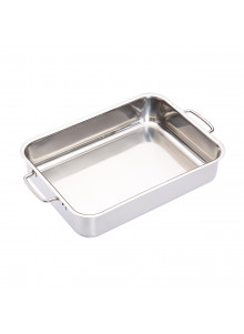 MasterClass Stainless Steel Heavy Duty 32cm x 23cm Roasting Pan