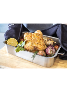 MasterClass Stainless Steel Heavy Duty 32cm x 23cm Roasting Pan