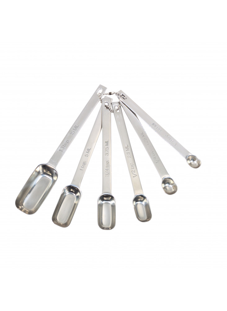 MasterClass Stainless Steel 6 Piece Measuring Spoon Set MasterClass Stainless Steel 6 Piece Measuring Spoon Set