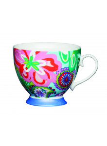 KitchenCraft China Bright Floral 400ml Footed Mug