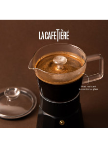 La Cafetière Verona Glass Espresso Maker, 6-Cup, Black