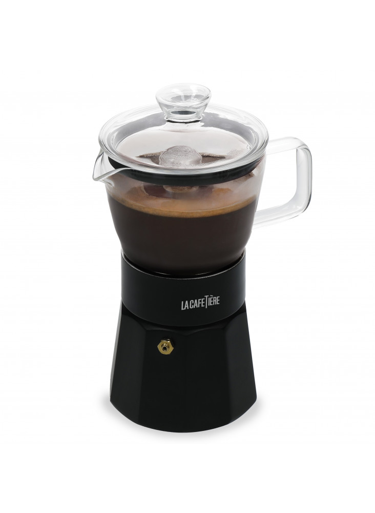 La Cafetière Verona Glass Espresso Maker, 6-Cup, Black La Cafetière Verona Glass Espresso Maker, 6-Cup, Black