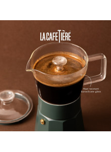 La Cafetière Verona Glass Espresso Maker, 6-Cup, Green