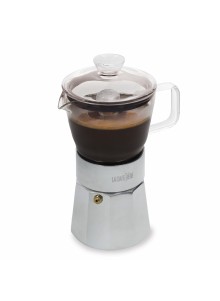 La Cafetière Verona Glass Espresso Maker, 6-Cup, Silver