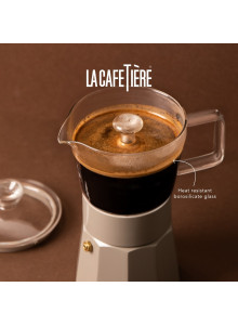 La Cafetière Verona Glass Espresso Maker, 6-Cup, Latte