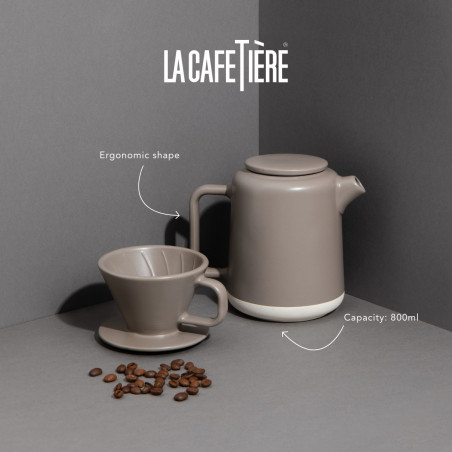 La Cafetière Seville Stoneware Pour Over Set, 2-Cup