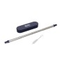 BUILT Retractable Straw with Case, Stainless Steel, Navy BUILT Retractable Straw with Case, Stainless Steel, Navy