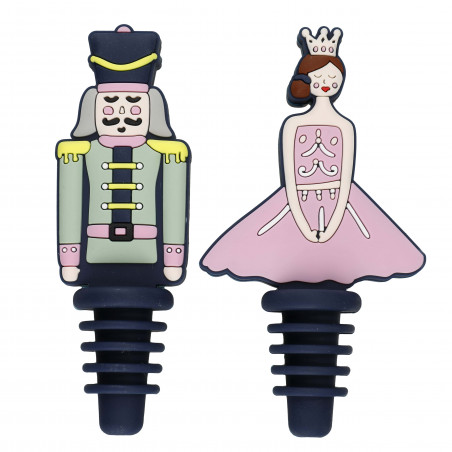 KitchenCraft The Nutcracker Collection Bottle Stoppers, Set of 2