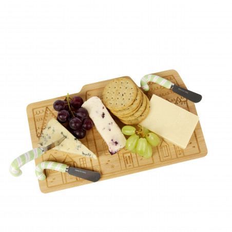 KitchenCraft The Nutcracker Collection Bamboo Cheese Serving Set