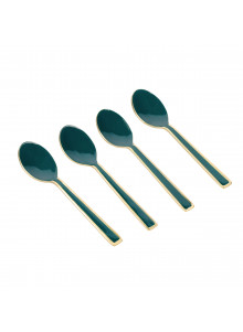 Artesà Teaspoons, Set of 4 - Green and Gold