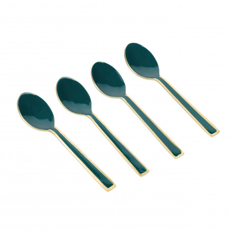 Artesà Teaspoons, Set of 4 - Green and Gold