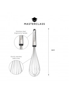 MasterClass Soft Grip Stainless Steel Balloon Whisk, 30 cm