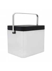 MasterClass Stainless Steel Compost Bin with Antimicrobial Lid