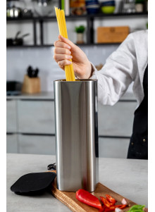 MasterClass Stainless Steel Pasta Container with Antimicrobial Lid