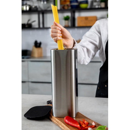 MasterClass Stainless Steel Pasta Container with Antimicrobial Lid