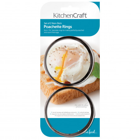 KitchenCraft Set of 2 Non-Stick Poachette Rings