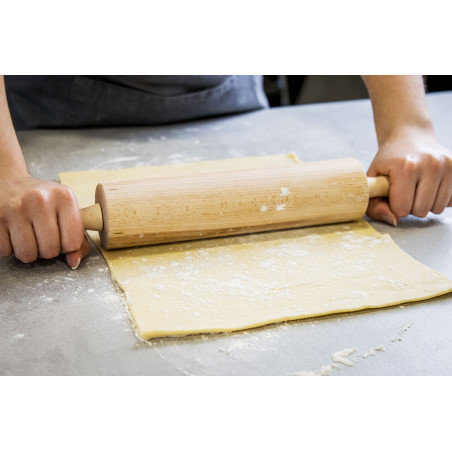 KitchenCraft Beech Wood Revolving 44cm Rolling Pin