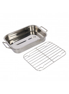 KitchenCraft Stainless Steel 27.5cm x 20cm Roasting Pan