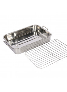 KitchenCraft Stainless Steel 38cm x 27.5cm Roasting Pan