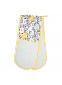 KitchenCraft Yellow Sheep Double Oven Glove