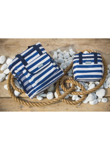 KitchenCraft Lulworth Nautical-Striped Medium Cool Bag