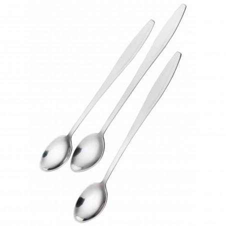 KitchenCraft Set of 3 Stainless Steel Ice Cream / Soda Spoons