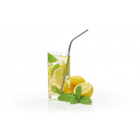 KitchenCraft Pack of Four Stainless Steel Reusable Drinks Straws