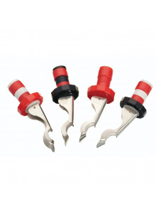 KitchenCraft Set of Four Lever-Arm Action Bottle Stoppers