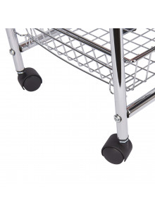 KitchenCraft Chrome Plated Four Tier Trolley