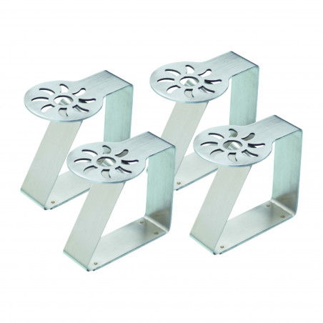 KitchenCraft Set of 4 Sunshine Stainless Steel Table Cloth Clips