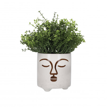 KitchenCraft Mini Planter with Terracotta Face Design