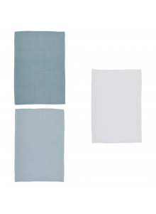 KitchenCraft Cotton Waffle Tea Towels - Greys