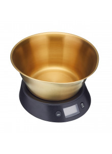 MasterClass Electronic Dual Dry and Liquid Scales with Brass Finish Bowl