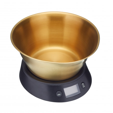 MasterClass Electronic Dual Dry and Liquid Scales with Brass Finish Bowl