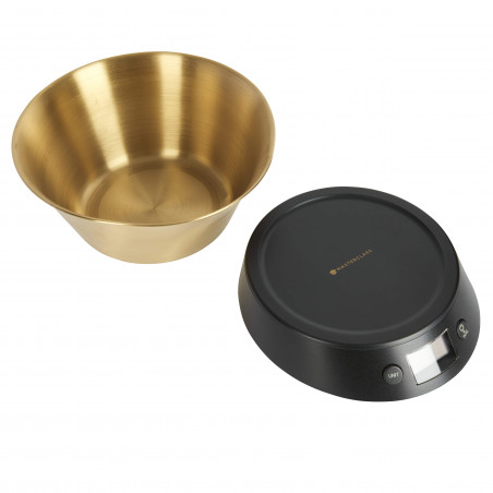 MasterClass Electronic Dual Dry and Liquid Scales with Brass Finish Bowl