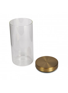 MasterClass Airtight Large Glass Food Storage Jar with Brass Lid