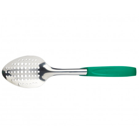 MasterClass Stainless Steel Colour-Coded Slotted Spoon - Green