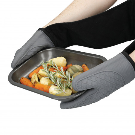 MasterClass Grey Silicone Double Oven Glove