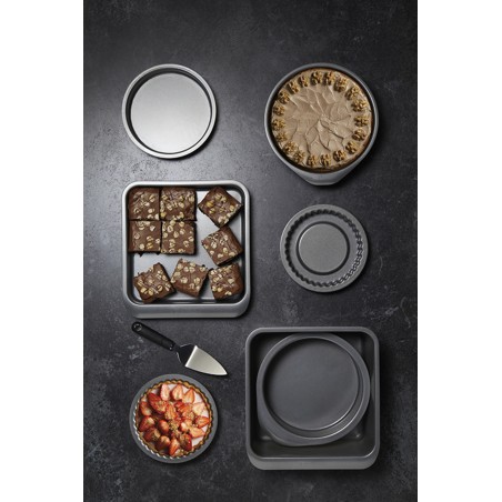 MasterClass Smart Space Stacking Seven Piece Non-Stick Roasting, Baking & Pastry Set