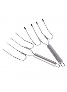 MasterClass Pair of Stainless Steel Oven Forks