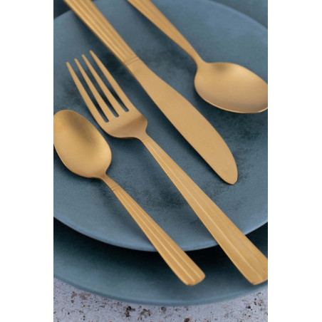Mikasa Gold-Coloured Cutlery Set in Gift Box, Stainless Steel, 16 Pieces