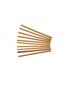 KitchenCraft Natural Elements Reusable Straws, 10 Piece Bamboo Straw Set, 19cm