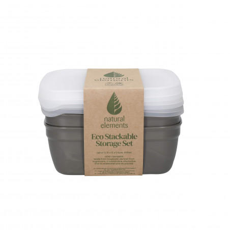 Natural Elements Eco Stackable Storage Set, Small, 600ml